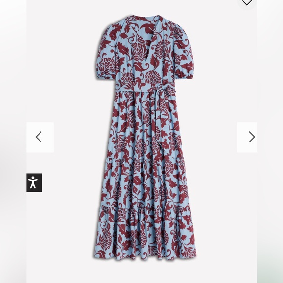 Boden Dresses & Skirts - Boden Blue and Burgundy Floral Maxi Dress